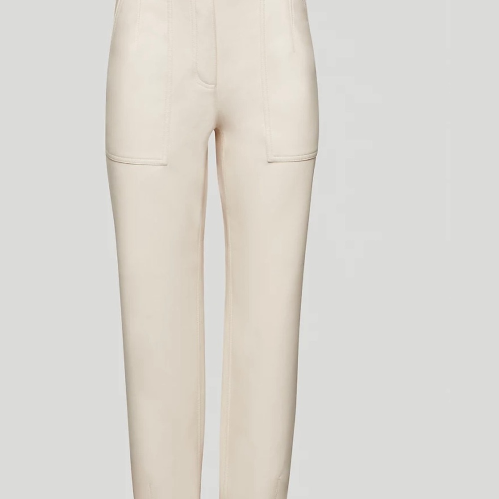 Aritzia Wilfred Vegan Leather Nadia pant in Birch. Size 12 Brand new with tags